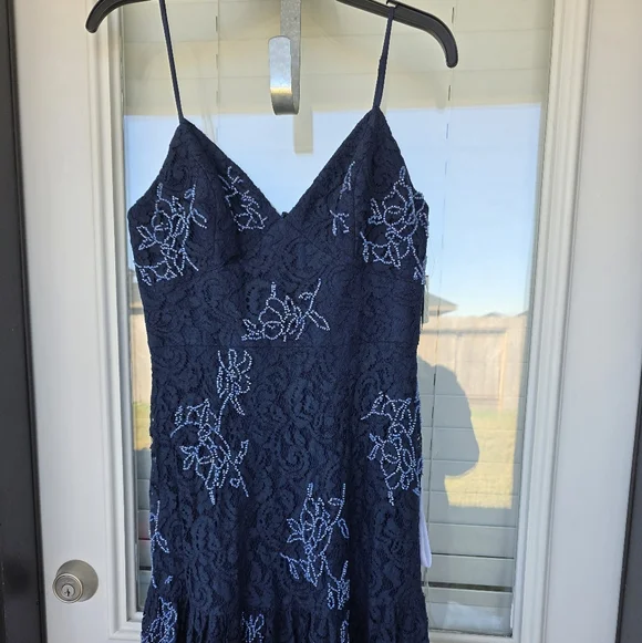 $428 Dress The Population Women Tess Slip Gown Medium Glam Party Old Money - Picture 6 of 16